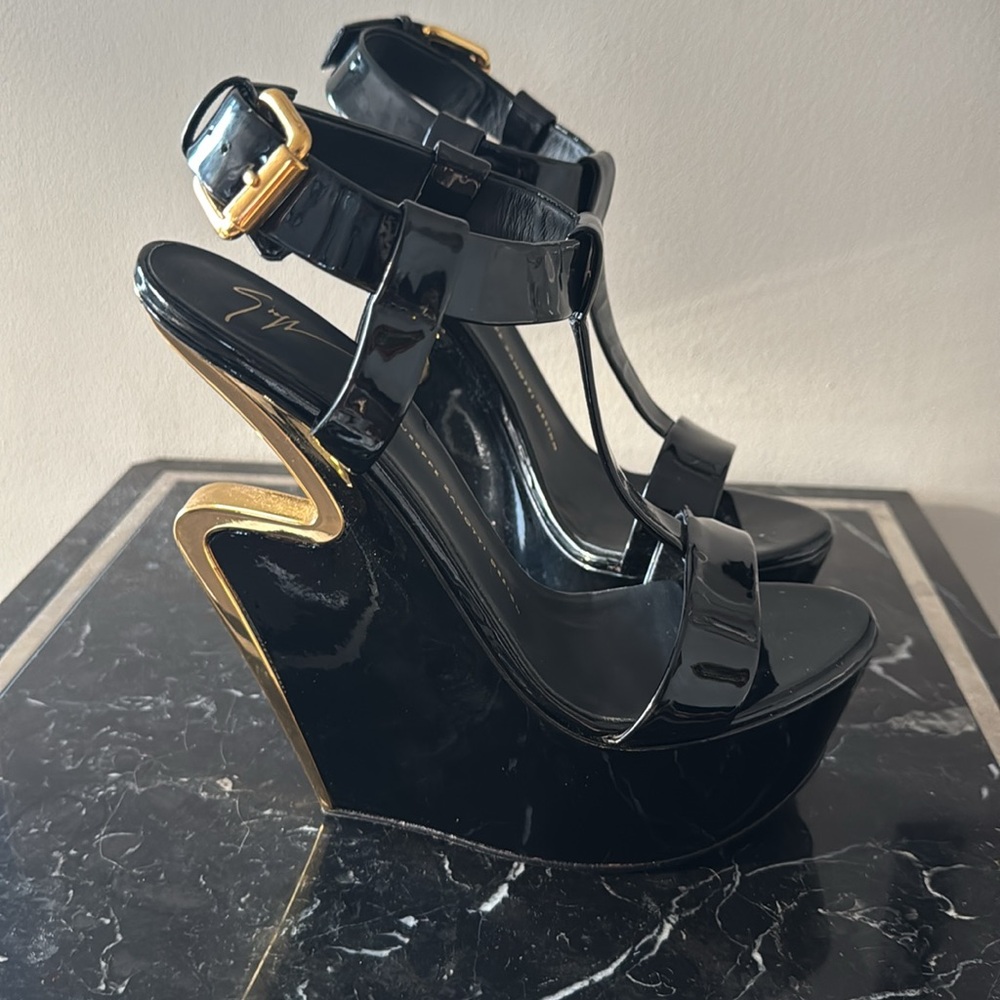 Giuseppe Zanotti RARE Jee signature wedge sandals euro 40 excellent condition - Picture 2 of 9